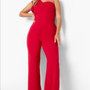 Boohoo Red Jumpsuit